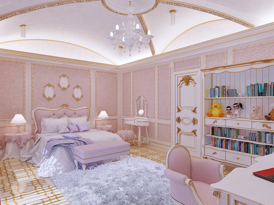19 ý tưởng thiết kế phòng ngủ 40m2 cho bé gái chuẩn phong cách LUXURY